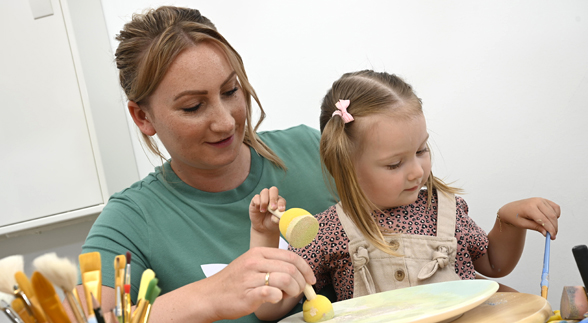 Kindergeburtstag Duenenbrand keramik bemalen Workshop bremen 16